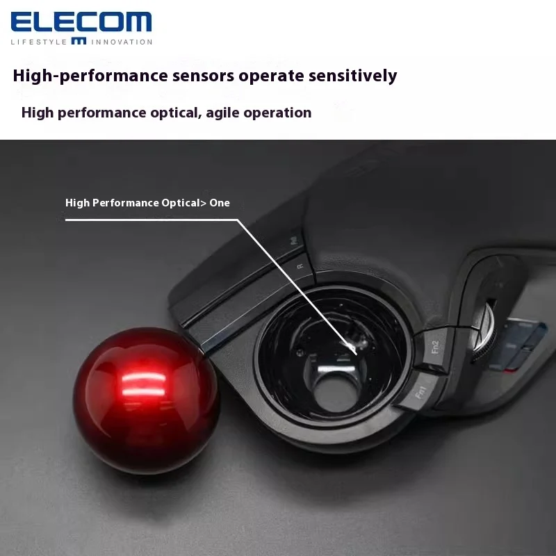 Эргономичная вертикальная мышь ELECOM трекбольная беспроводная 2 4G 10