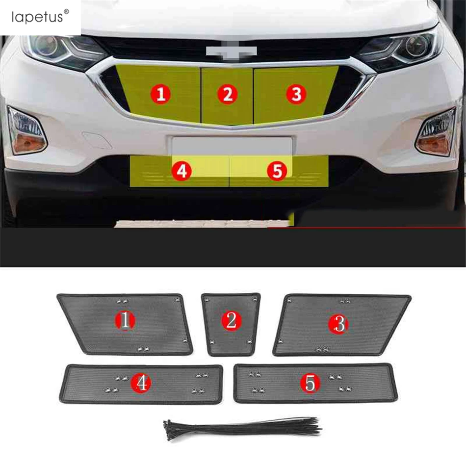 

Аксессуары, пригодные для Chevrolet Equinox 2017 2018 2019 2020 2021 2022, передняя сетка от насекомых, решетка, защитная молдинговая крышка, комплект отделки