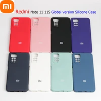 original red mi note 11 4g global cover case for xiaomi redmi note 11s 4g global original liquid silicone case