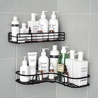 bathroom shelf shower wall mount shampoo storage holder with suction cup no drilling kitchen storage bathroom accessories