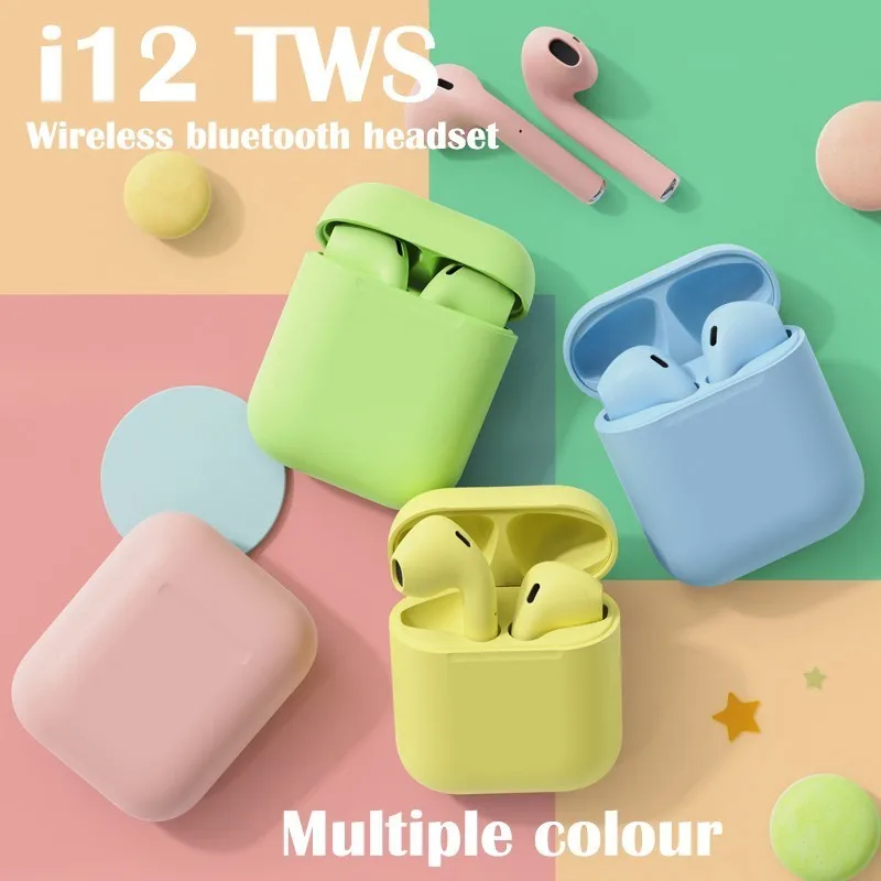 

[10 Colors] inPods 12 TWS Makaron Wireless Bluetooth Earphone in-Ear Headset Earbuds Touch Control Earpods 5.0