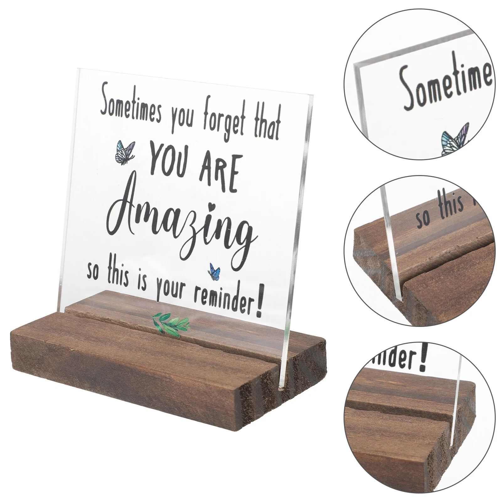 

Plaque Encouragement Desk Sign Motivational Decor Women Inspirational Office Table