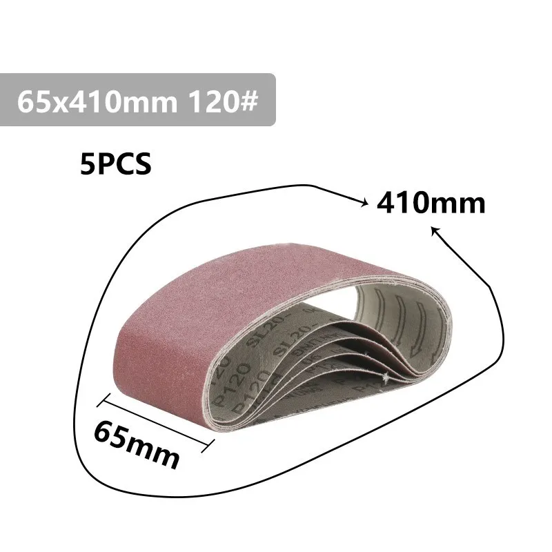 5 шт. шлифовальные ленты HAMPTON 65x410 мм 40-120 grit