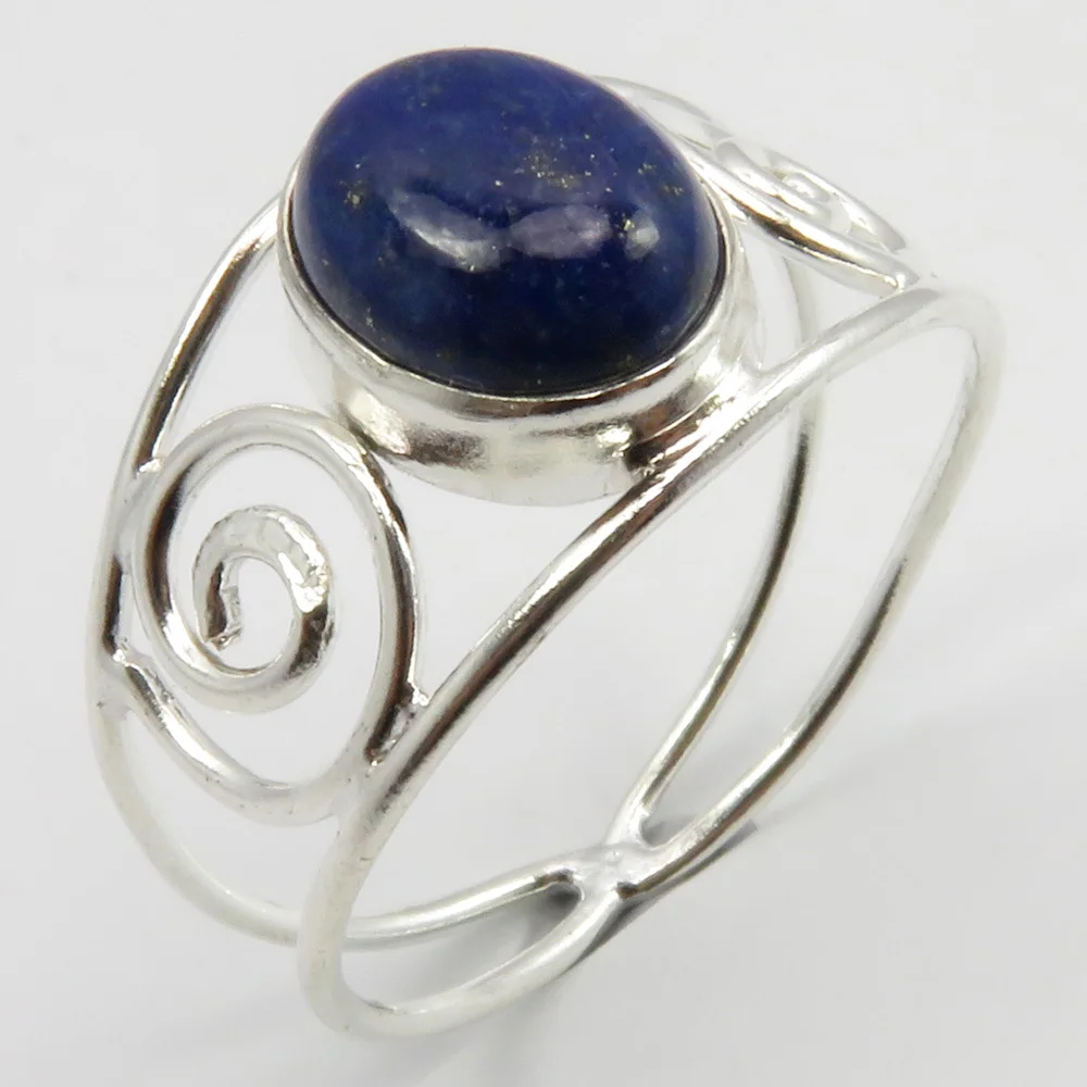 

Semi-precious Stone Navy Ring Size 10.25 2.9 Gram