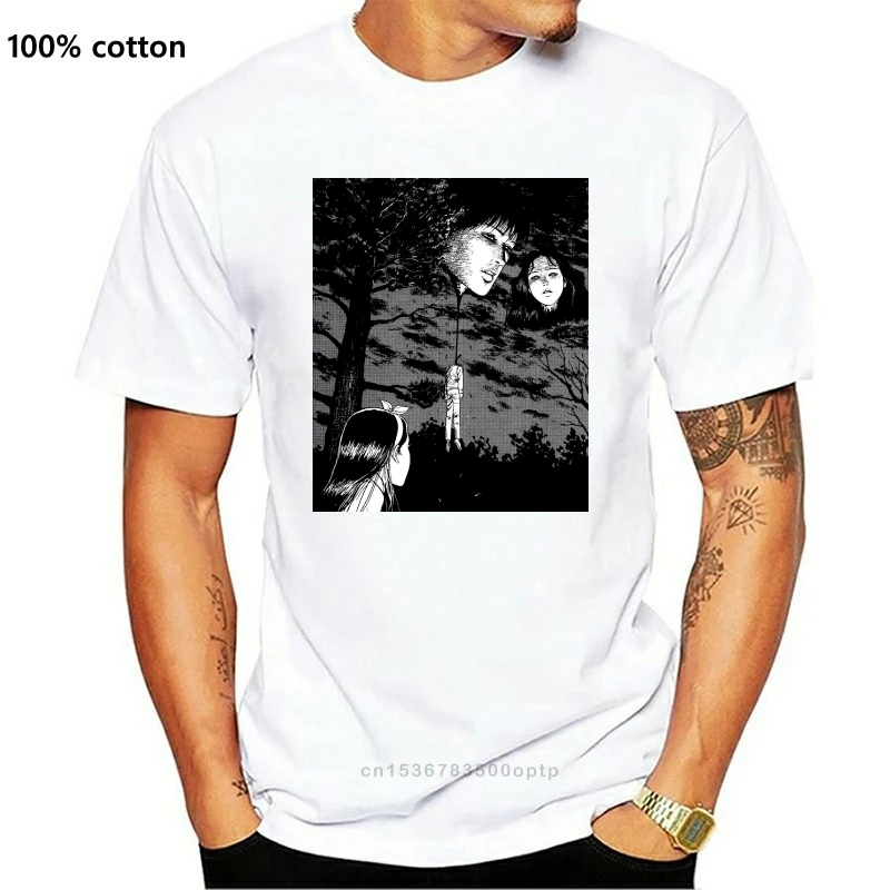 Футболка Junji Ito мужская с аниме жутким манга креативная рубашка из чистого хлопка