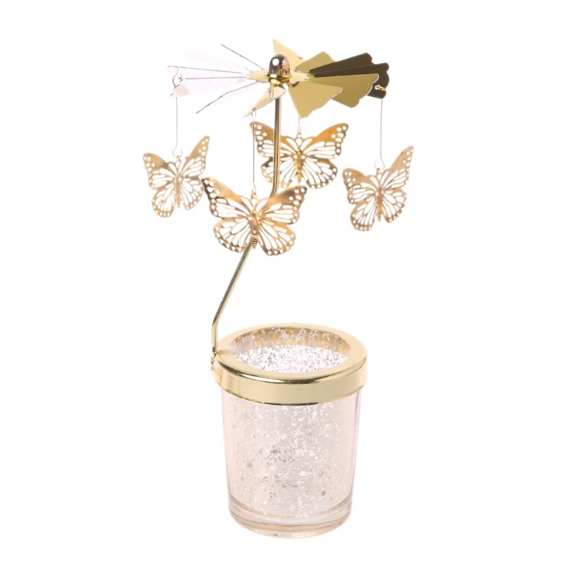 Новинка 2021 вращающаяся карусель на Рождество светильник свечник для чая