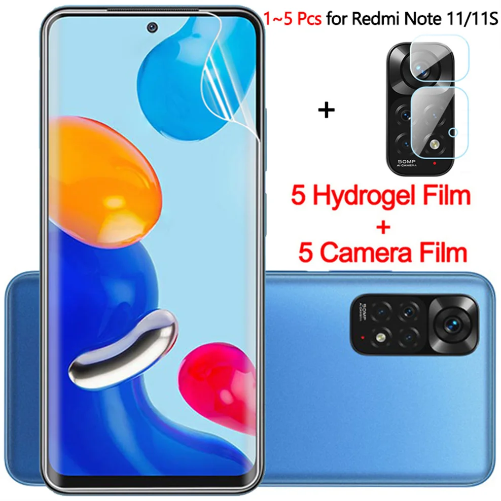 

1-5 pcs, hydrogel film for redmi note 11s screen protectors redmi note 11 s xiaomi note11s soft glass note-11s screen protector