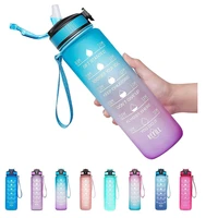bpa free water bottle motivational sports water jug with time maker leak proof drinking bottle outdoor sport portable drinkware