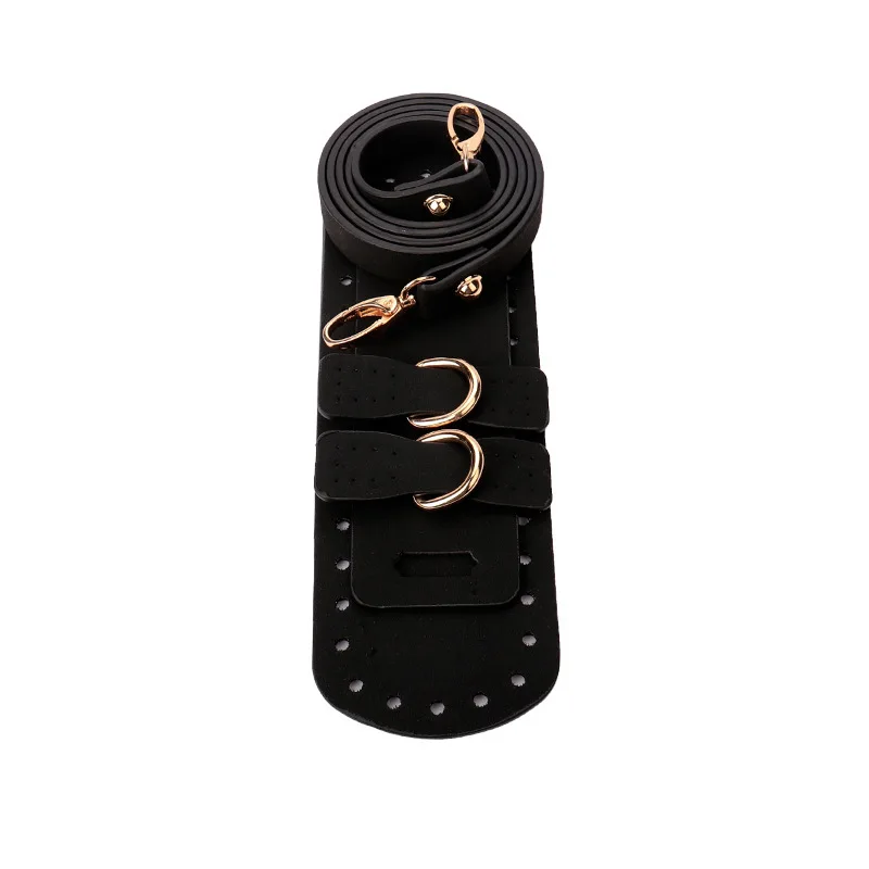 Pu Leather Bag Bottom Making Accessories Knitting Crochet Bags with Holes Snap Hook Clasps for Handbag Diy Purses Shoulder Bags