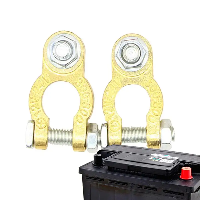 

Battery Terminal Clamp Connectors 1Pair Quick Release Auto Battery Terminal Fixing Clamp Car Battery Terminal Fixing Tool For RV