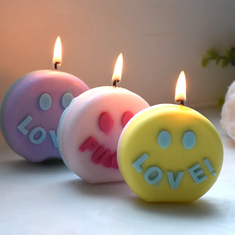 

Letter Emoticons Silicone Candle Mold Creative Slogan Candle Plaster Resin Mold Home Decoration Craft Gifts