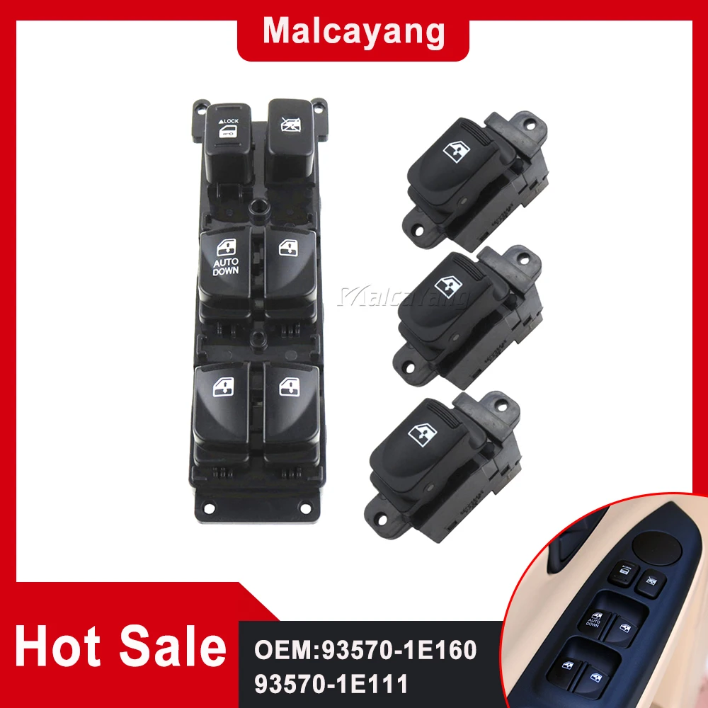 

For Hyundai Accent 2007 2008 2009 2010 Car Accessories Electric Window Switch Glass Lifter Button 93580-1E000 93580-1E001