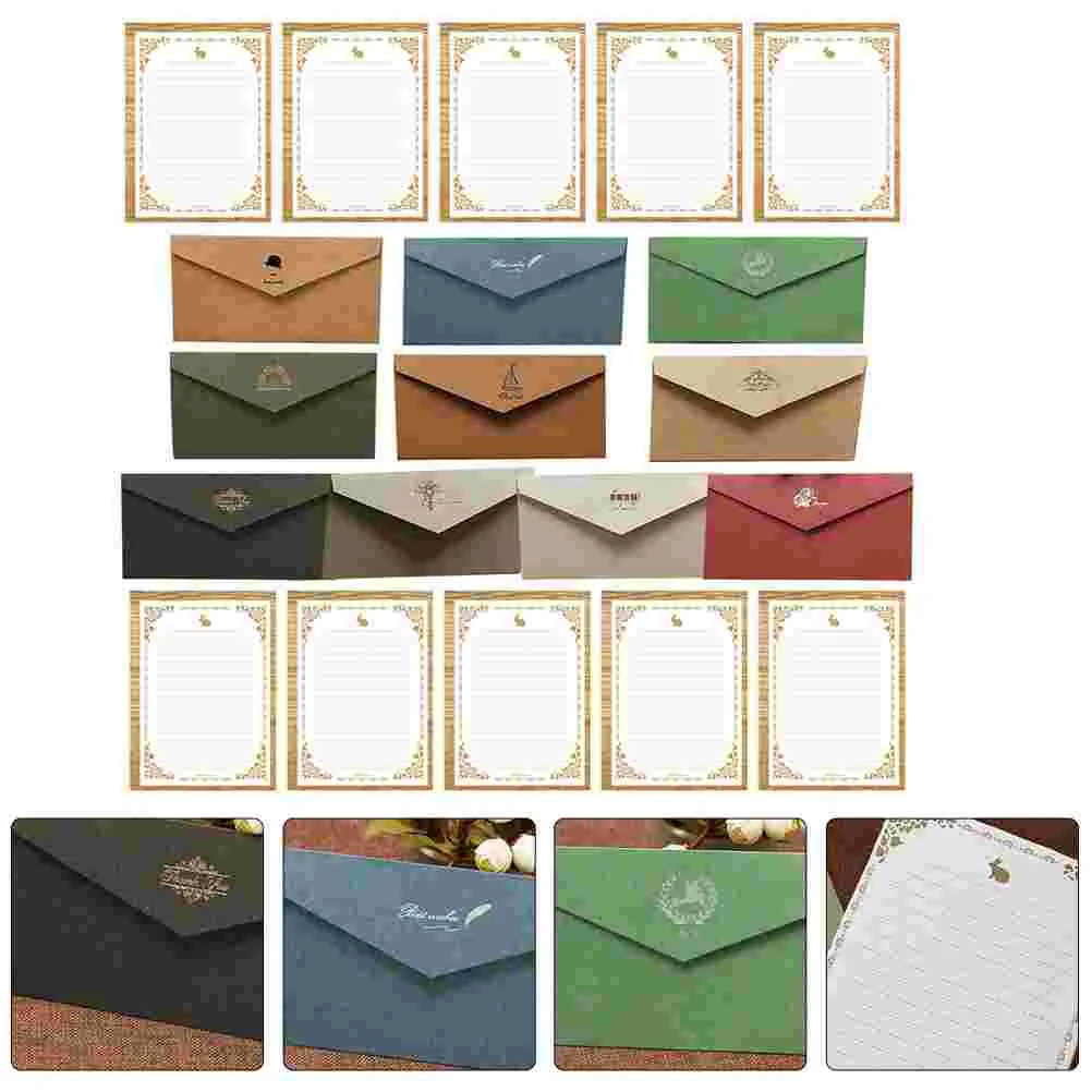 

10 Sets Wedding Invites Letter Supply Stationery Envelope Letter Writing Paper Lined Stationery Paper