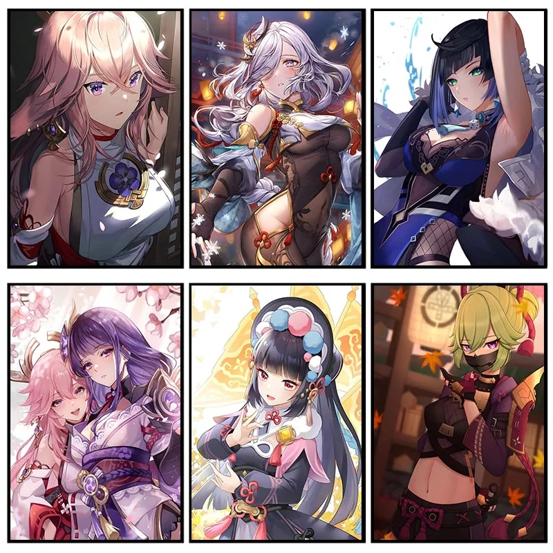 

Genshin Impact Posters HD Prints Anime Canvas Picture Home Decor Painting Study Bedroom Wall Art Paintings Poster No Frame