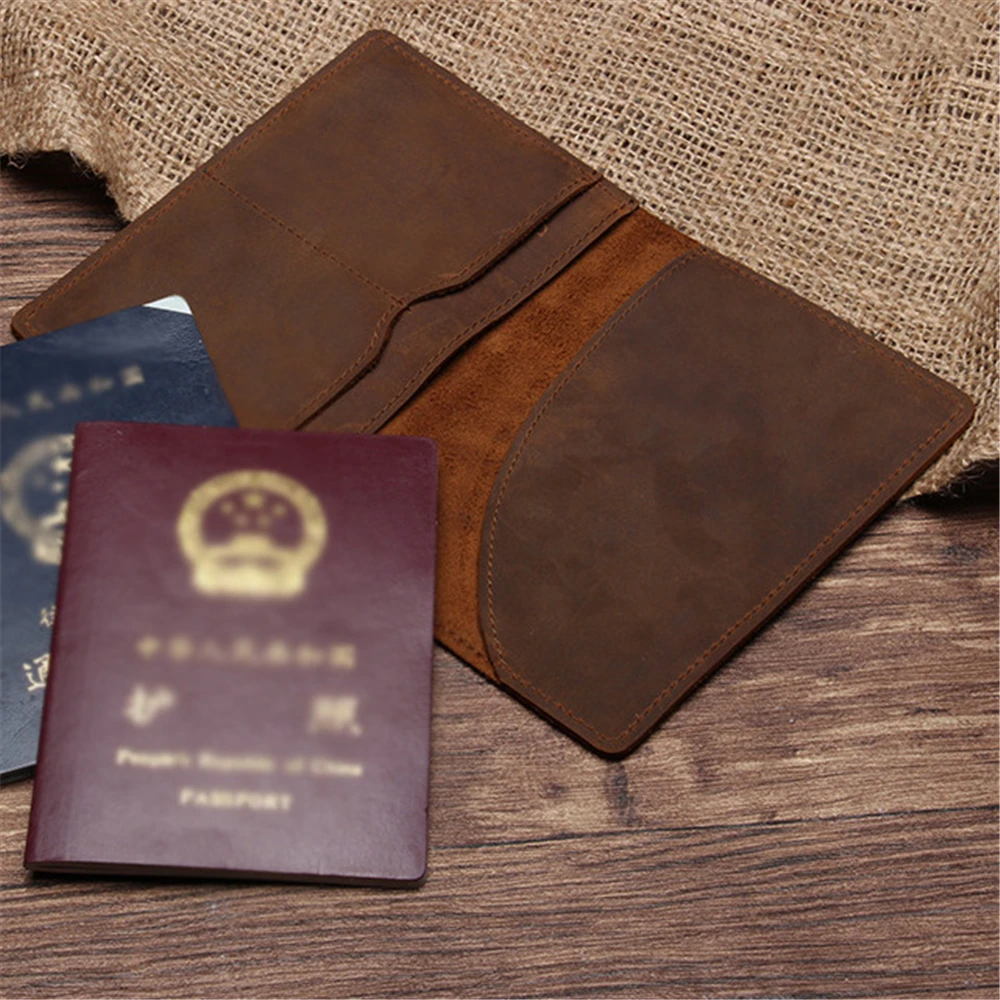 

Кожаный держатель для карт Ретро сумка для хранения паспорта многофункциональная сумка-Органайзер для документов кредитный ID держатель дл...