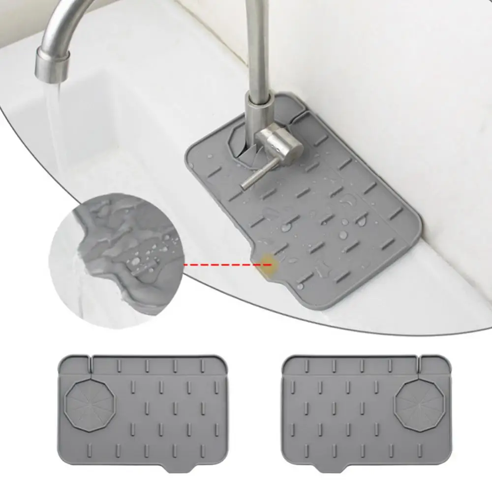 

Kitchen Faucet Absorbent Mat Silicone Faucet Splash Guard Sink Splash Catcher Drainage Mat Bathroom Kitchen Accessories