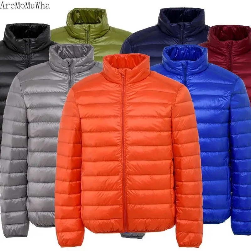 2021 New Winter Light Down Jacket Men's S-3XLStand Collar Casual Slim Thin Down Jacket Winter Short Coat Mens Down Jacket  Mens