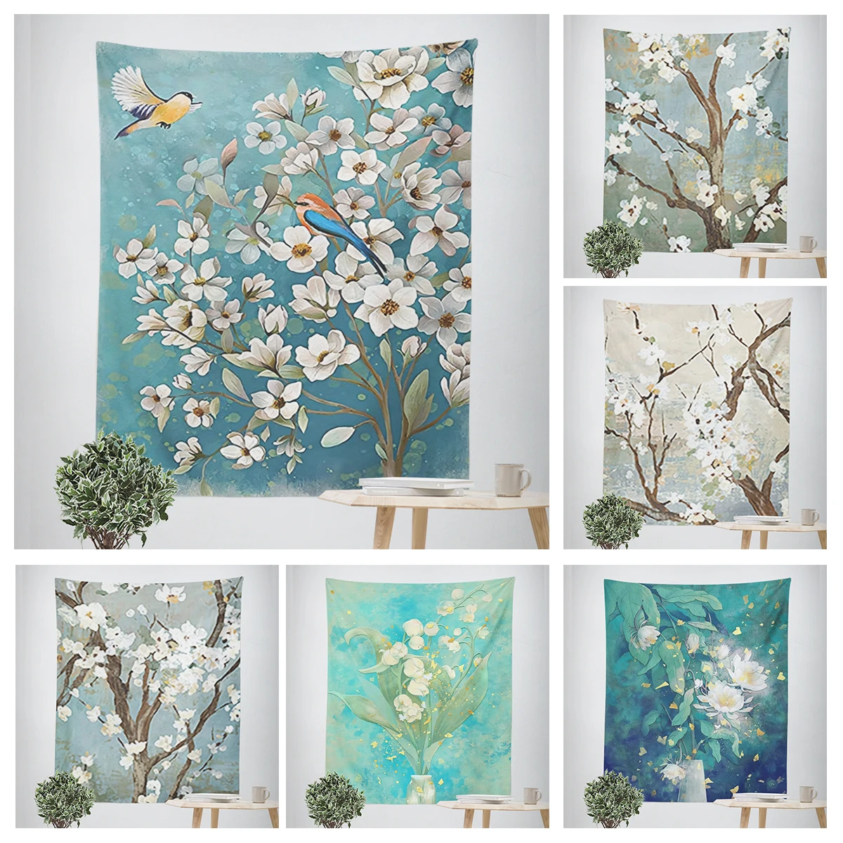 

Домашние украшения, современный декор для комнаты в скандинавском стиле, настенный гобелен в эстетике для спальни, настенный большой тканевый гобелен