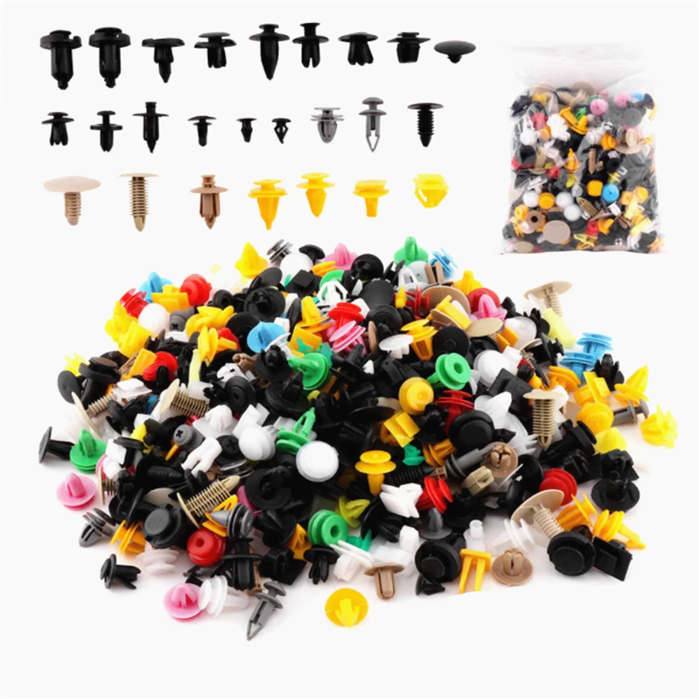 

100 Mixed Car Screws Buckles Auto Bumper Door Fender Trim Fastener Screw Car Panel Rivet Retainer Plastic Clips Inteior Parts