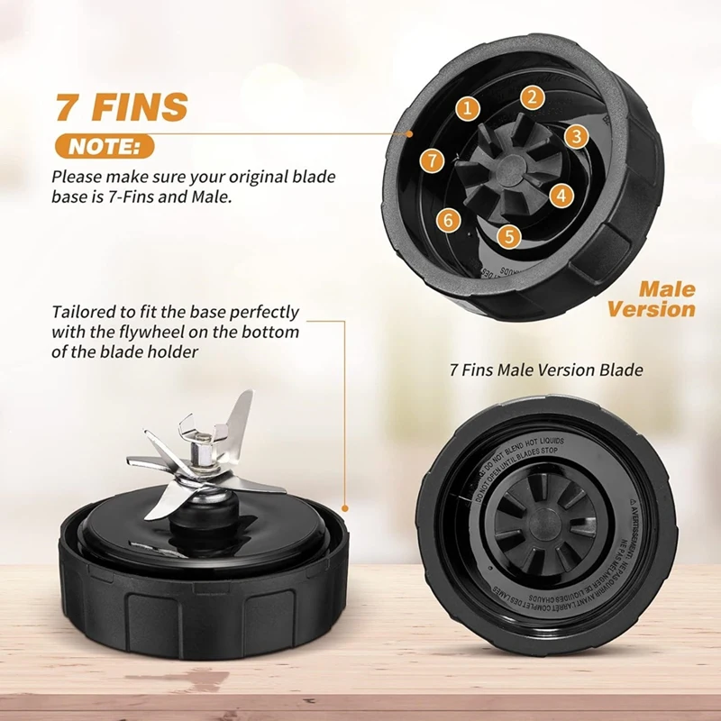 Сменное лезвие блендера 7 плавники для ниндзя запасные части лезвия Ninja SS101 SS351 SS401