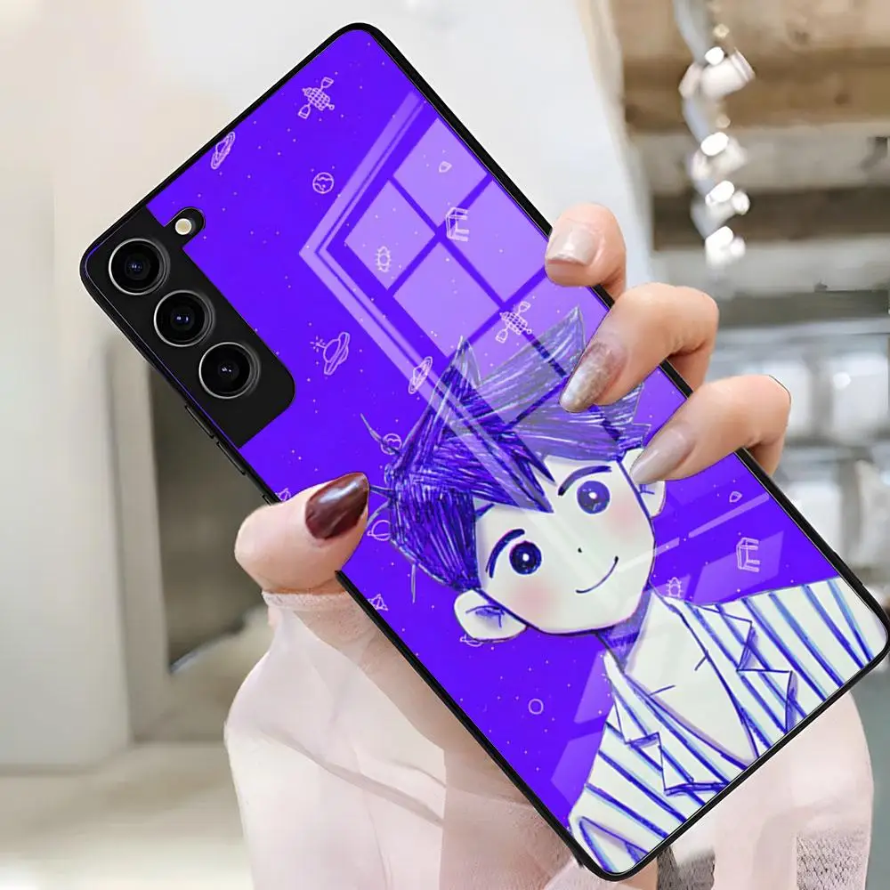 Чехол для телефона с изображением персонажей игры Omori для Samsung S26 S25 Plus S20 S20 Plus S22 Ultra S23 FE S21 Plus S21 Ultra, стеклянная крышка (art.: 3920d8a3ec307) - 3920d8a3ec307