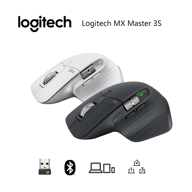 

Мышь Logitech MX Master 3S, 2,4 ГГц, Беспроводная Bluetooth USB мышь с 7 кнопками, высокопроизводительная беспроводная мышь, Офисная Мультисистема