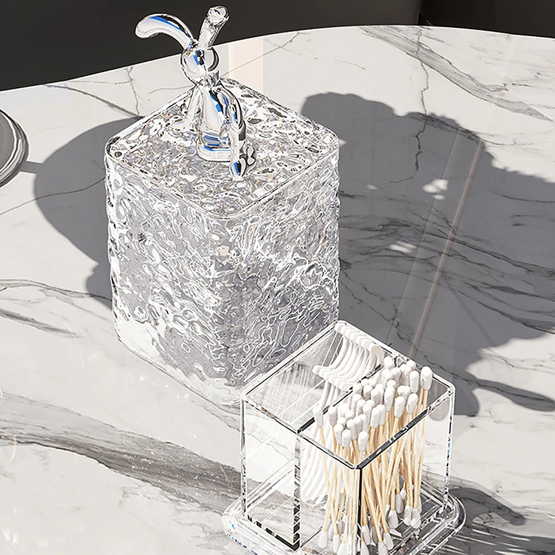 Креативная коробка для зубочисток с кроликом хранения ватных тампонов держатель