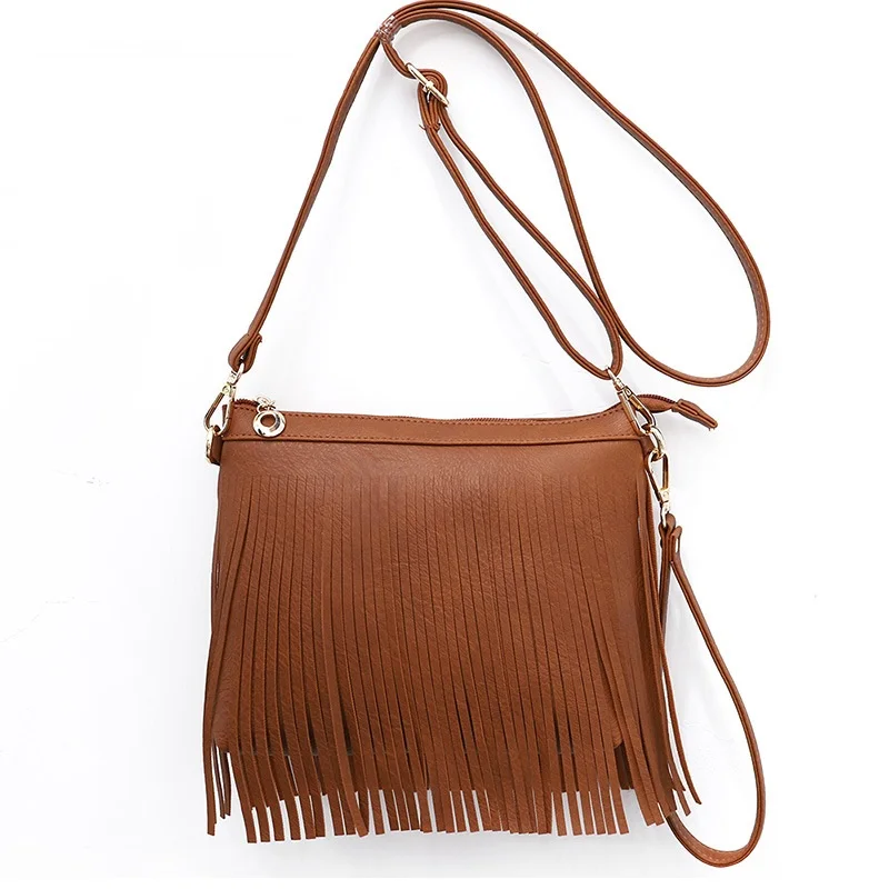 

Soft PU Leather Tassel Crossbody Bags for Women 2022 Luxury Handbags Large Capacity Shoulder Bag Girl Daily Shopping Tote Bag