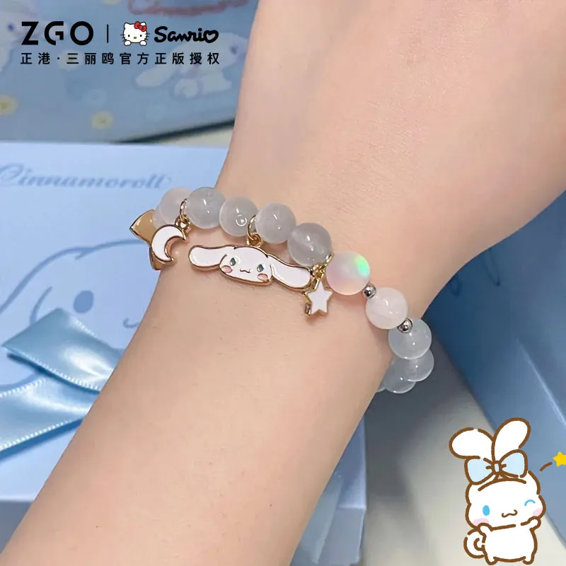 Sanrio милый браслет Kuromi Cinnamoroll для девочек ювелирные изделия на веревке мультфильм