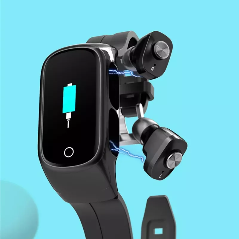 

NEW2023 New Sport Wireless Bluetooth Earphone and Smart Bracelet 2 In 1 TWS Bluetooth 5.0 Headset Heart Rate Blood Pressure Fit