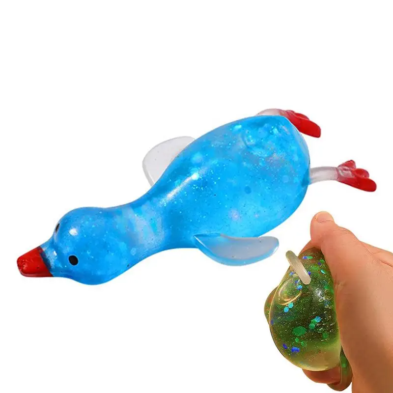 

Toys De-compression Toy Duck Pinch Toy Filled With Sequins Slow Rebound Squeeze Toy Stress Relief Vent Toy Christmas Gift