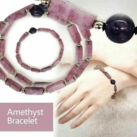natural pure amethyst slim bracelet crystal healthy bangle women jewelry gift uk