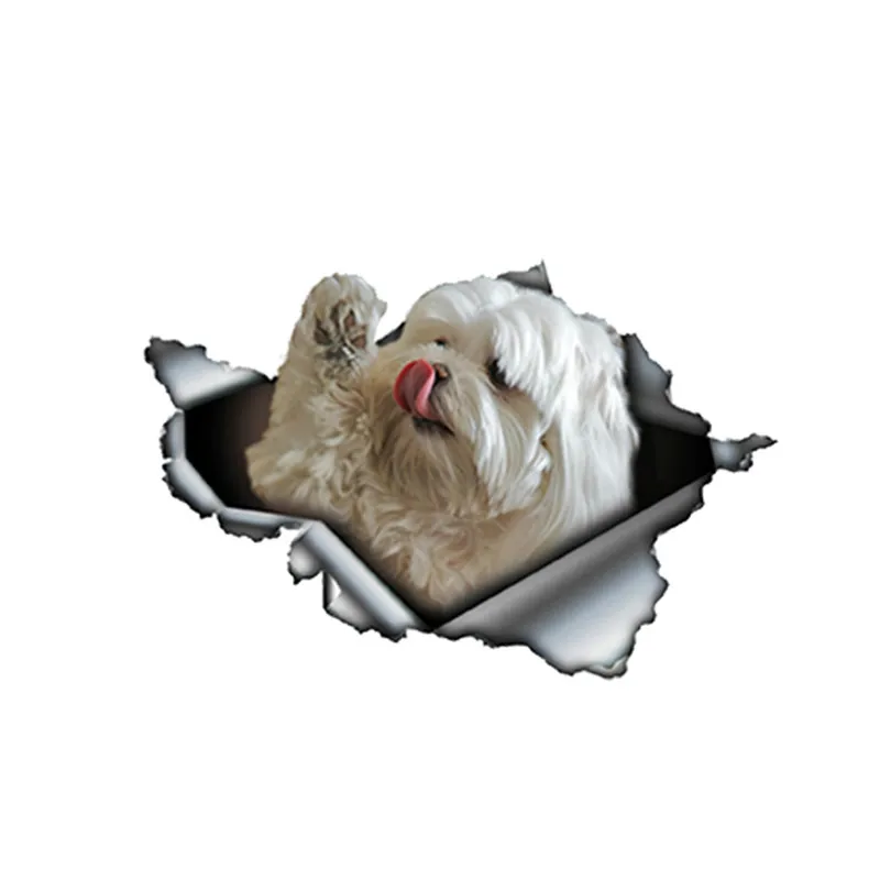 

Z205# Car Sticker Maltese Dog Waterproof Vinyl Decal Car Accessories Pegatinas Para Coche DIY Car Styling