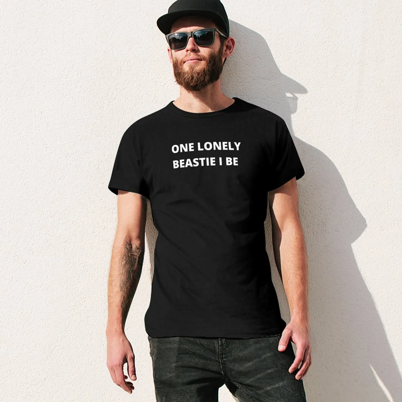 Тексты песен Beastie Boys-ONE LONELY BEASTIE I BE T-Shirt милые топы винтажная аниме рубашка летние
