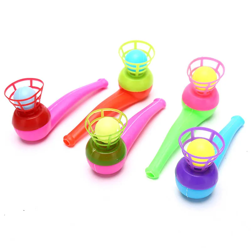 

10pcs Pipe Ball Party Gifts Colorful Magic Blowing Pipe Floating Ball Children Toys Party Favors Birthday Present for Kids