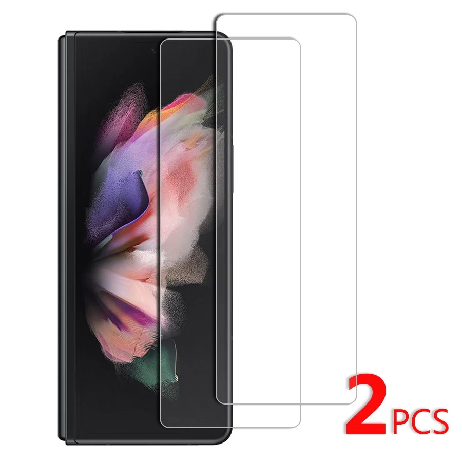 

2Pcs Screen Protector Ultra Clear Front Tempered Glass Full Glue For Samsung Galaxy Z Fold3 5G For Galaxy Z Fold 3 Protect Film