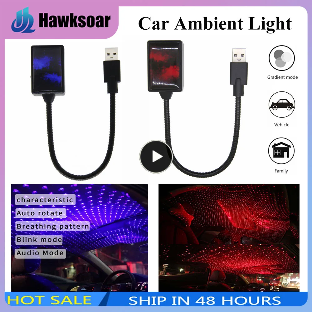 

Romantic LED Starry Sky Night Light USB Powered Galaxy Star Projector Lamp For Car Roof Room Ceiling Decor Light Plug And Play