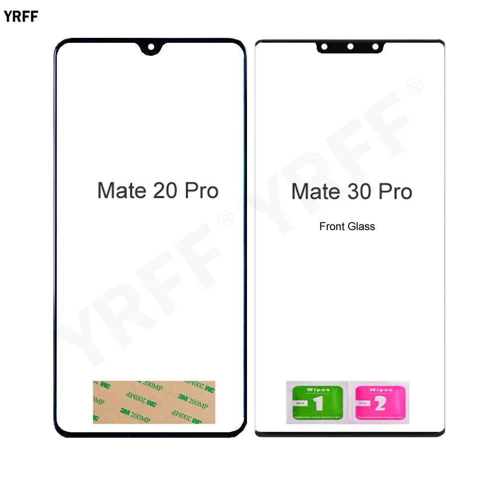 Стеклянная панель для Huawei Mate 30 Pro передняя стеклянная в сборе 20 (без сенсорного