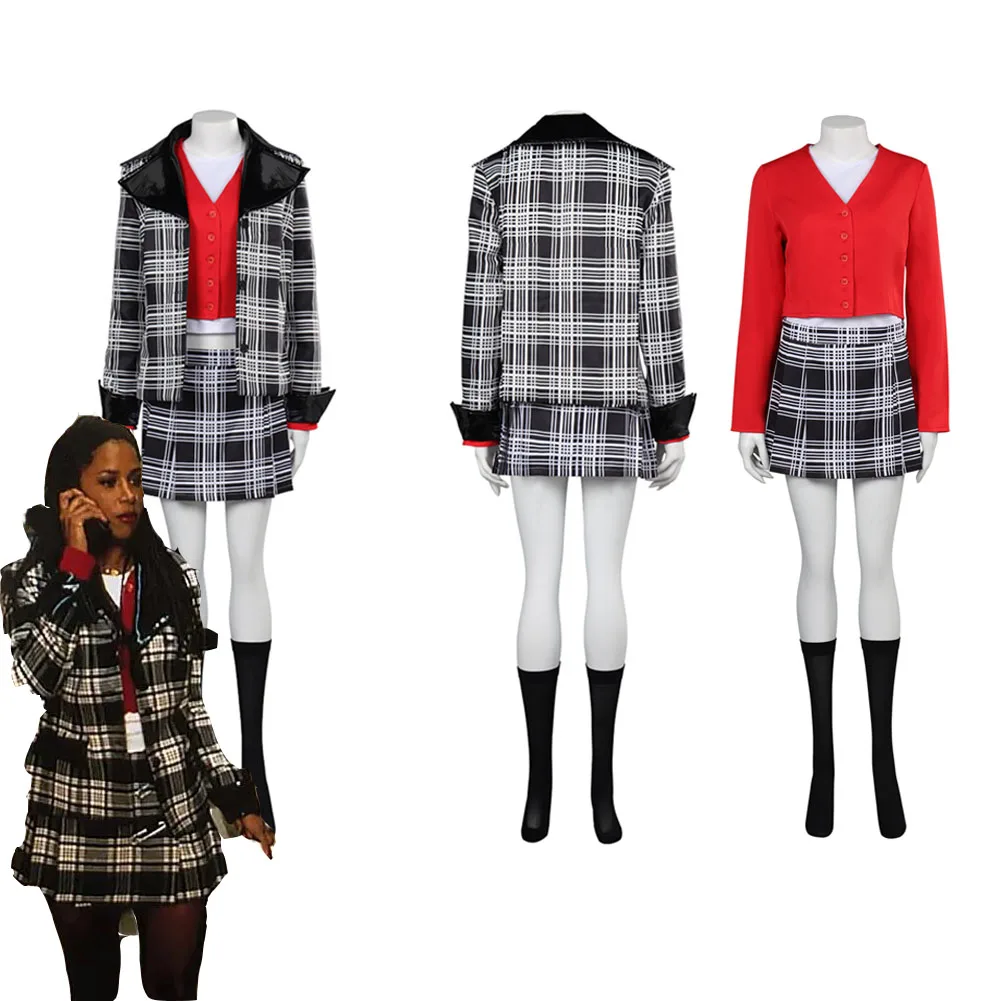 

Clueless Dionne Cosplay School Uniform Costume Women Girls Tops Skirt Coat Fantasia Outfit Halloween Carnival Suit Role Playing