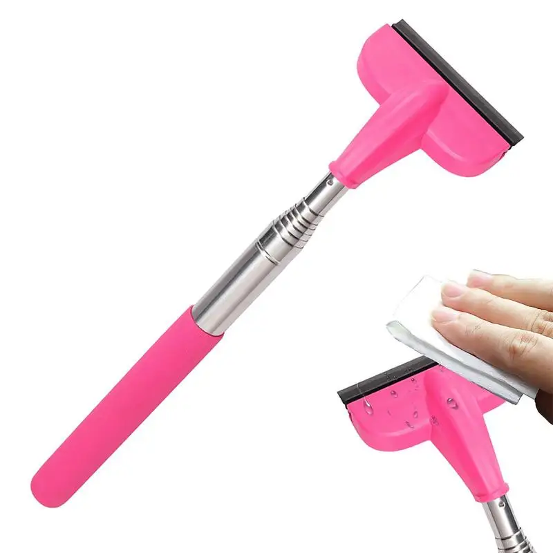 

Retractable Rear View Mirror Wiper Portable Auto Mirror Squeegee Cleaner Window Cleaner With Long Extension Handle Portable
