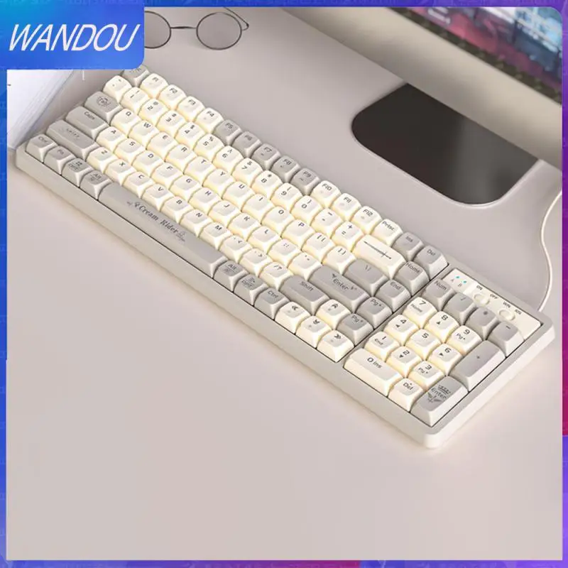 

Desktop Mechanical Keyboard Ergonomics Hot Plug Gaming Keyboard Wired 102 Keys Keyboard Universal Hot Swap Keyboard Laptop