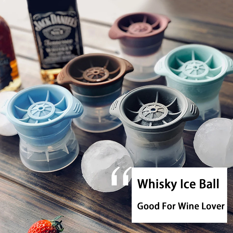 

1Set Large Round Ice Cuber Mold Silicone Ball Shape Ice Cuber Maker For Cocktail Whiskey Cold Drinking Kitchen Bar Tools