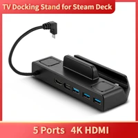 for steam deck tv video converter 4k hdmi compatible adapter portable charger dock for steam deck console