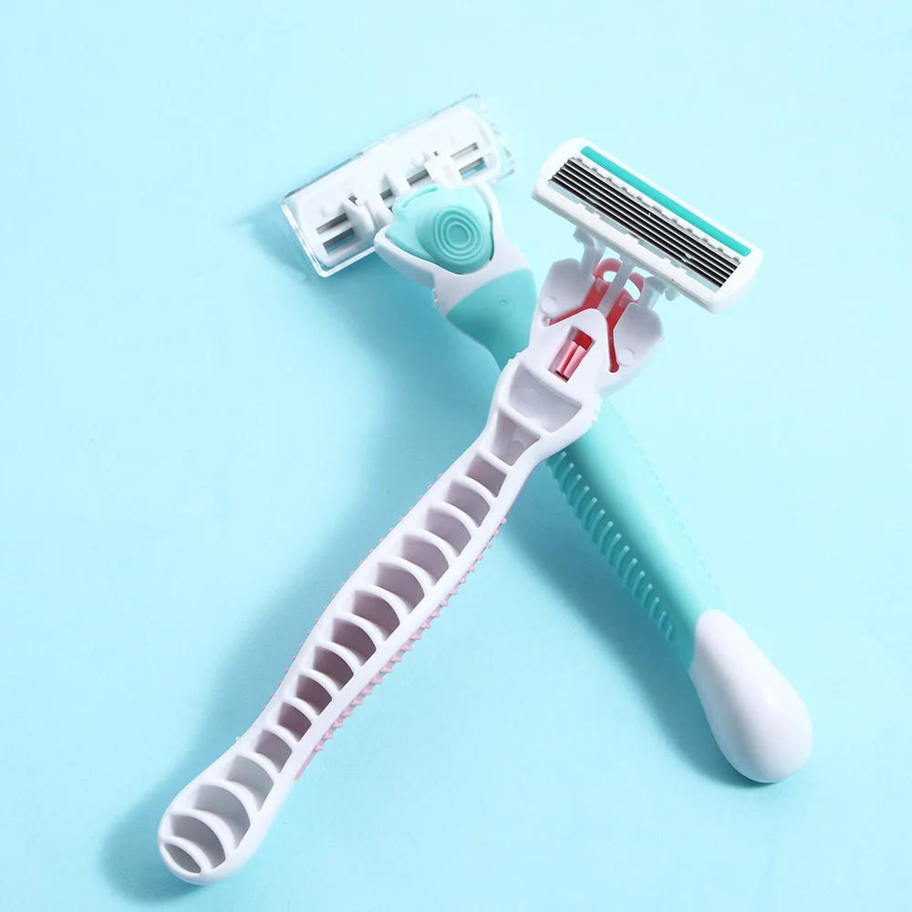 

Safety Razor 6-Blades Female Shaving Razor BladeT-shaped Trimme Female Epilator Replaceable Cassette