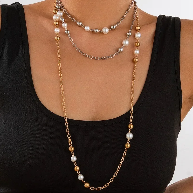 Модное готическое простое акриловое ожерелье из бусин CCB для женщин Трендовое