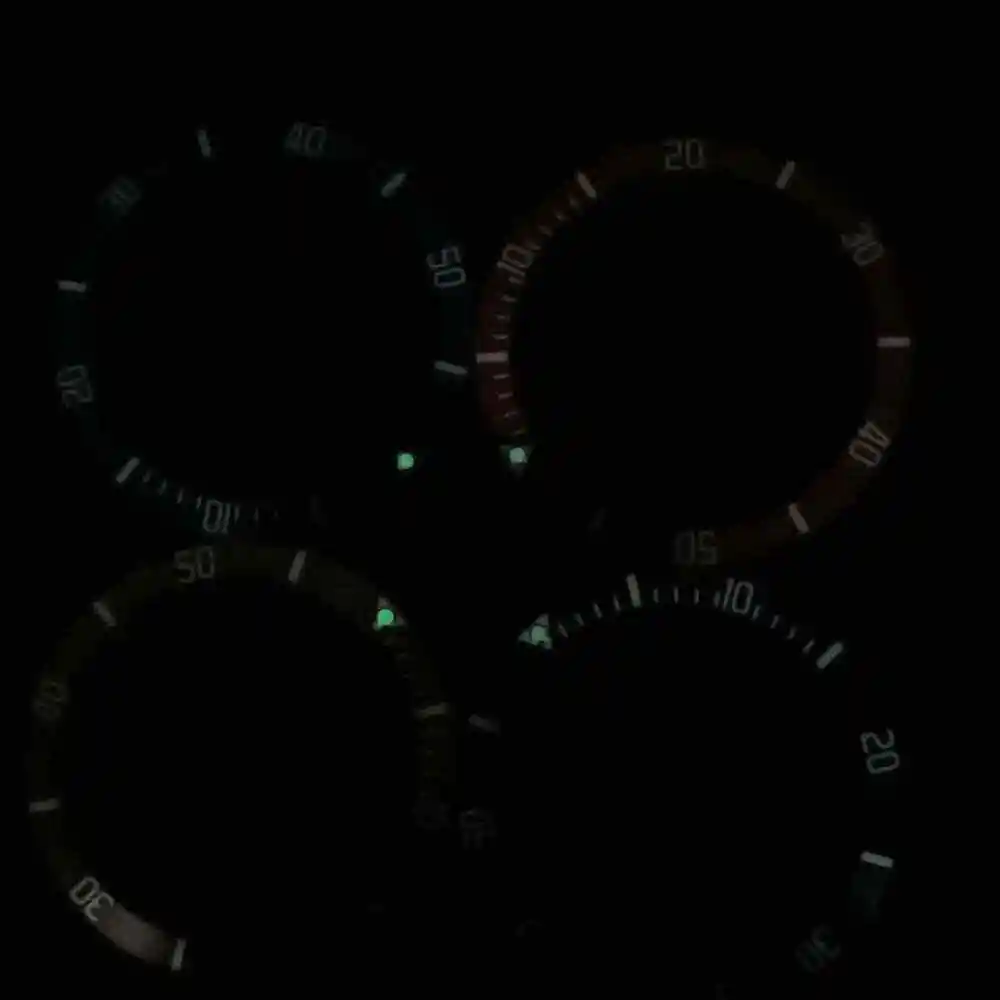 Mod Watch Parts Black Blue Red Coffe 39.7mm*32.8MM Slope Aluminum Bezel Insert Green Luminous Beads For Tudor T-397 41MM Case