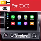 Автомобильный мультимедийный плеер с Android 10,0, DVD для Honda Civic магнитола 2дин 2 din андройд  автомагнитола 4d 2006-2011 с DSP, Gps, Carplay, IPS радио, Bluetooth, USB, картой, микрофоном