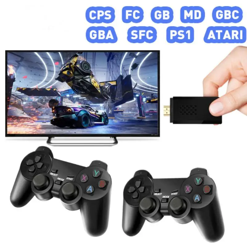 

UB66 Retro Video Game Console 2.4G Wireless Console Game Stick 4k 10000 Games Portable Video Game Dendy Game Console