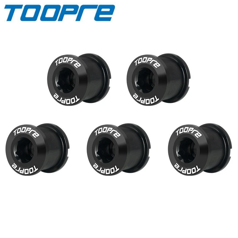 

TOOPRE Mountain Bike Colour 5 Pcs Chainwheel Screws Aluminium Alloy Chainring Nails 9.6/10.6g Iamok Bicycle Parts