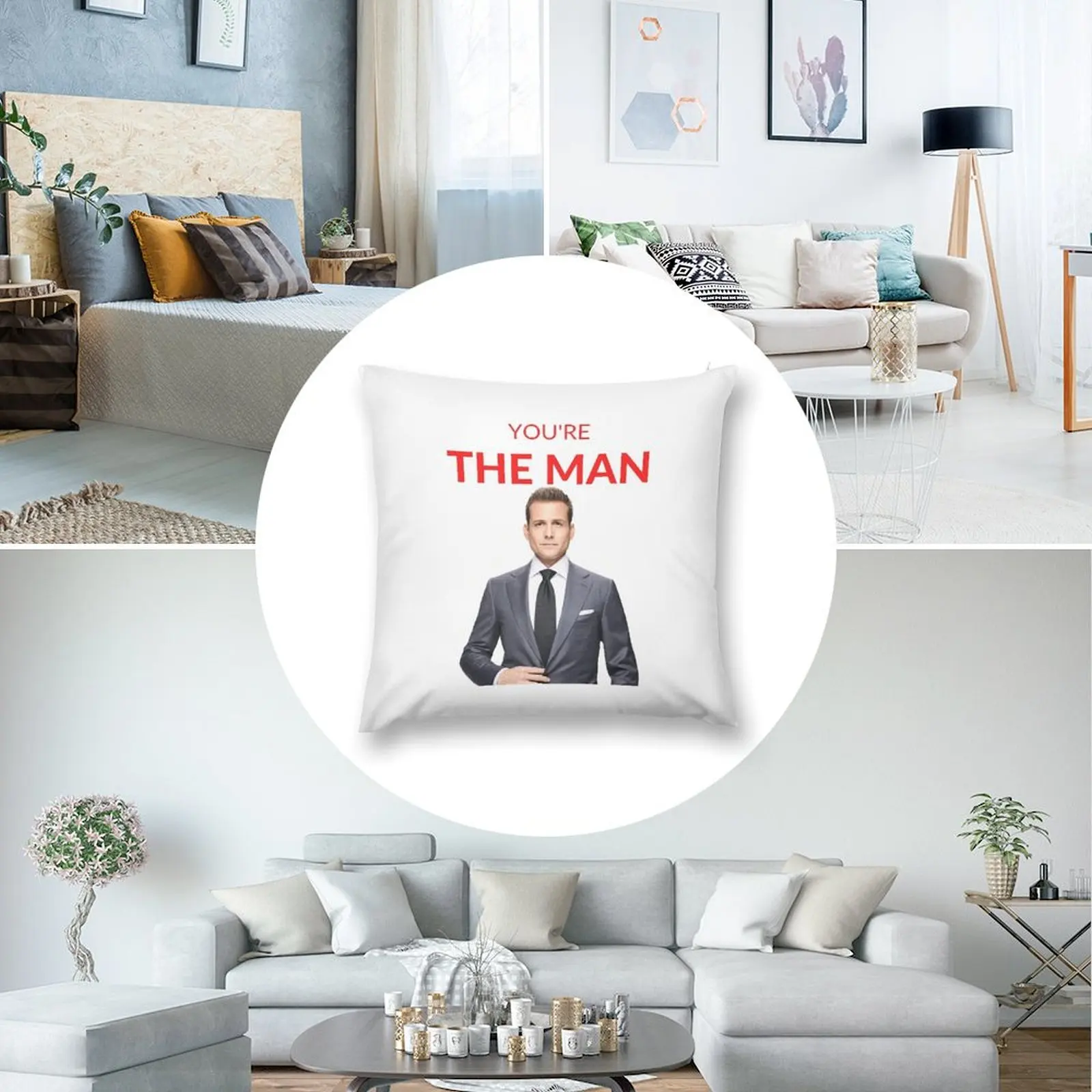 Наволочки для диванных подушек с мраморным рисунком you's the Man